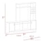 Tuhome Kava Entertainment Center, 6 External Shelves, 2 Door Cabinet, Storage Spaces  TV's up 37in, Black CLW6717 - alternate 2